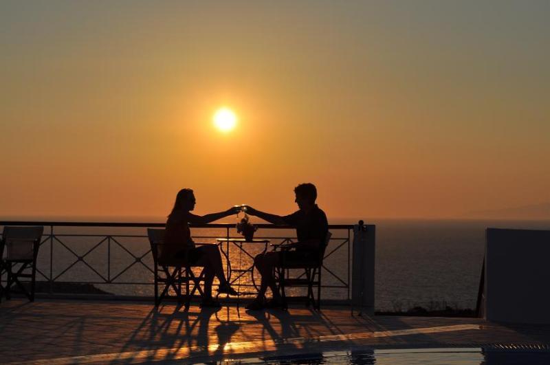 Ether Sunset Oia Buitenkant foto
